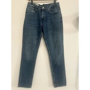 Zara Womens Size 31 Slimming Skinny Jeans Blue Stretch Denim Mid Rise Straight‎